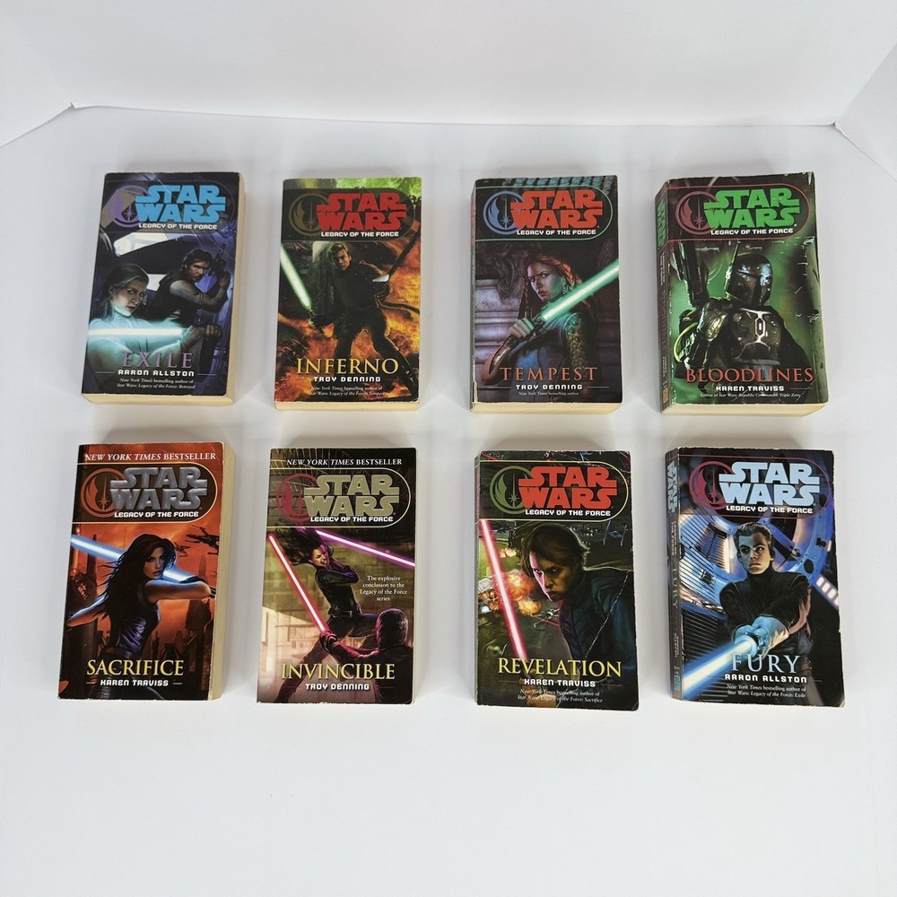 Star Wars Legacy Of The Force Lot Of 8 Paperback Books